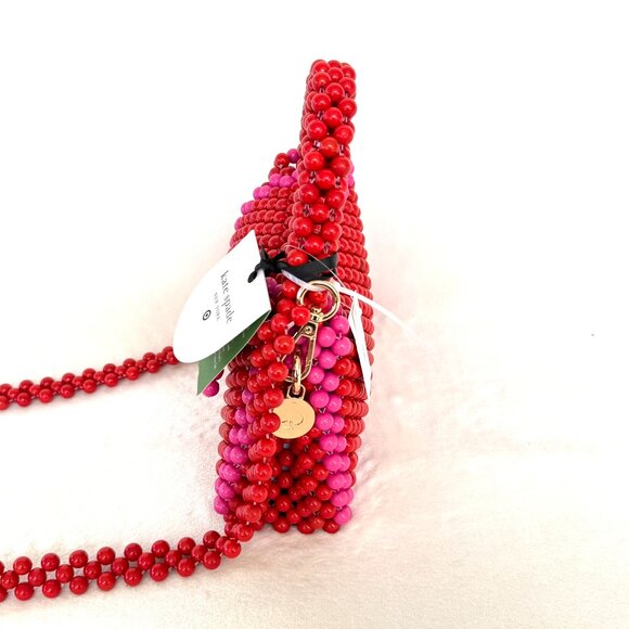 Kate Spade x Target Red & Pink Colorblock Beaded Bag - Picture 13 of 14